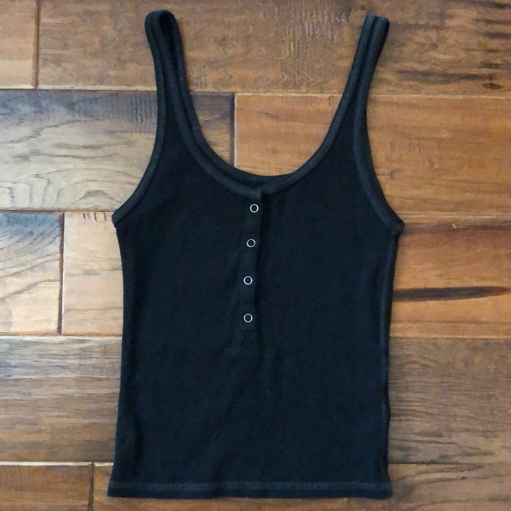 Black Crop Abercrombie tank